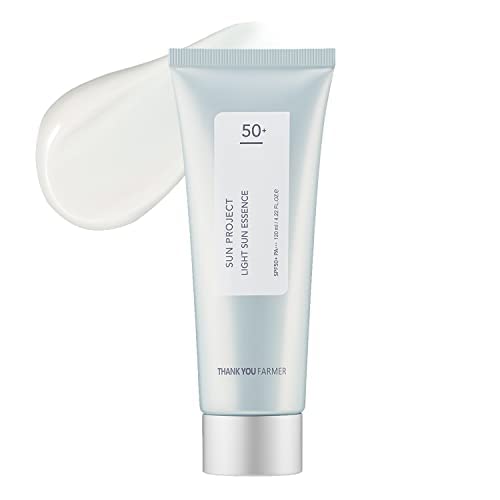 Thankyou Farmer Sun Project Light Sun Essence 422 Fl Oz (120Ml) - Face Sunscreen For Sensitive Skin, Korean Sunscreen For Face,
