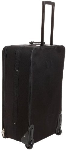 Rockland Journey Softside Upright Luggage Set, Black, 4-Piece (14/19/24/28)
