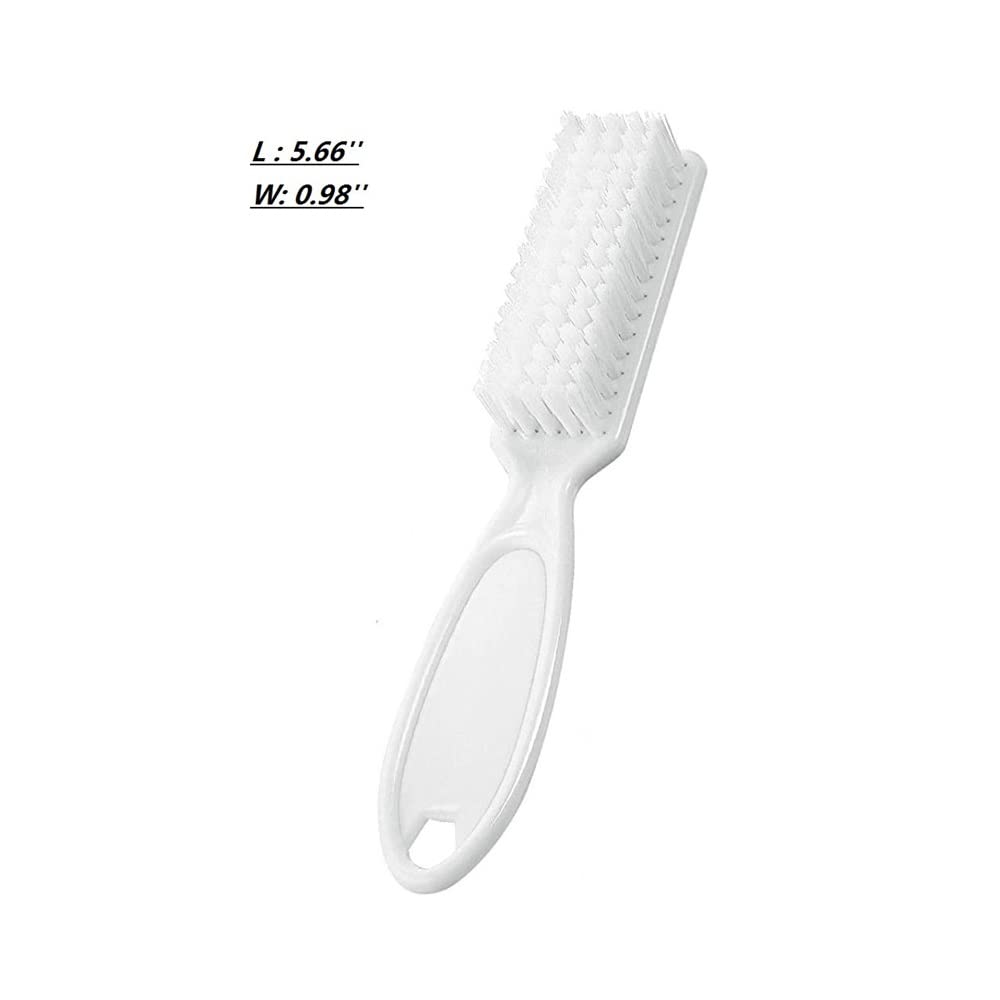 Squligt 6Pcs Handle Grip Nail Brush, Hand Fingernail Cleaner Brush Manicure Tools Scrub Cleaning Brushes For Toes And Nails (Whi