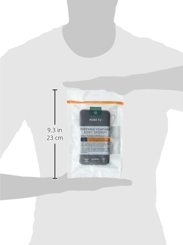 Earth Therapeutics Purifying Vegetable Body Sponge Infused With Medicinal Charcoal New