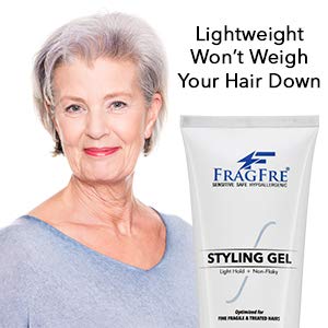 Fragfre Light Hold Hair Gel Fragrance Free 8 Oz (2-Pack Gift Set) - Lightweight Styling Gel For Fine Fragile And Weakened Hairs