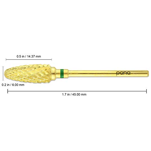 Pana 3/32 '' Safety Bit Nail Carbide Bit - For Electric Dremel Drill Machine (Coarse, Flame -Gold)
