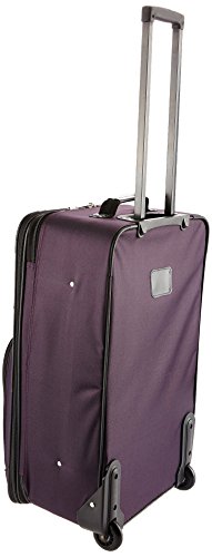 Rockland Journey Softside Upright Luggage Set, Expandable, Purple, 4-Piece (14192428)