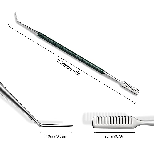Fvion 2 In 1 Eye Lash Lift Tool - Stainless Steel Eyelash Separator Tool For Eyelash Eyebrow Perming Tinting, Metal Lash Lift Ro