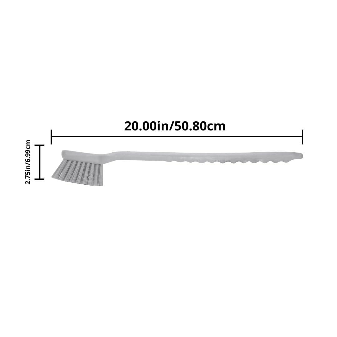 Sparta 40501Ec01 Plastic Large Scrub Brush, Kitchen Brush, Utility Brush With Long Handle For Cleaning, 20 Inches, Brown, (Pack
