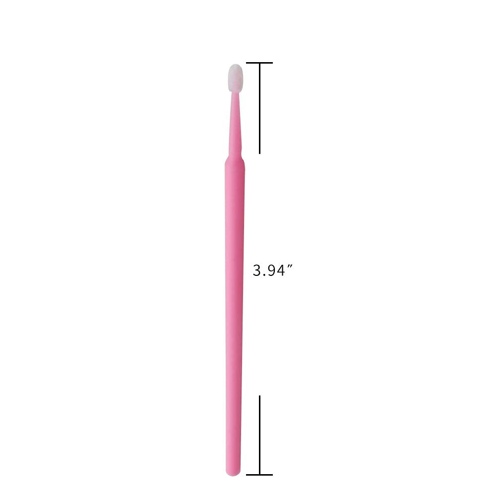 400 Pcs Micro Applicator Brushes Disposable Eyelash Extension Microswab Mascara Wands Brush For Lash Remover Brush Tools Pink, F