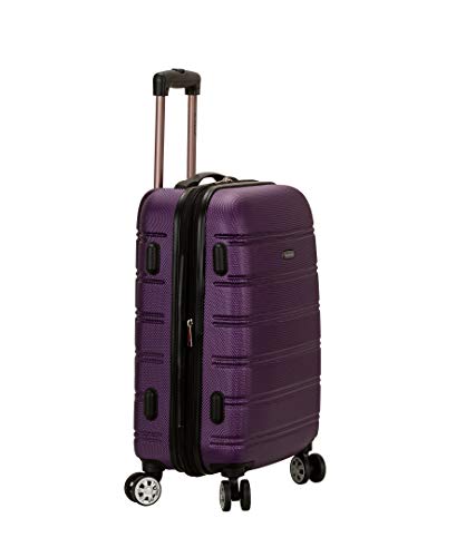 Rockland Melbourne Hardside Expandable Spinner Wheel Luggage, Purple, Carry-On 20 Inches