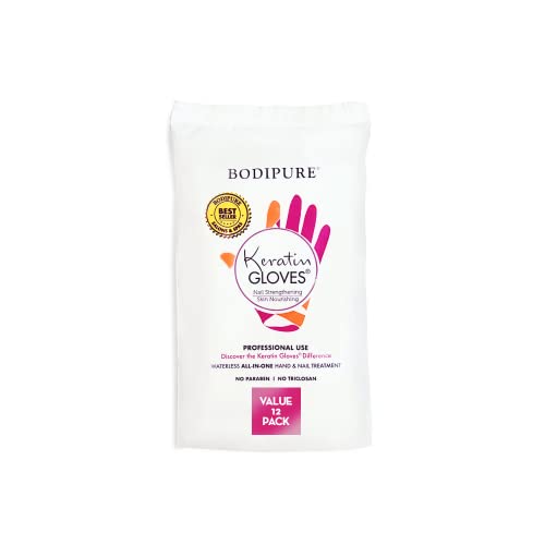Bodipure Professional Keratin Gloves - Nourishing And Moisturizing Hand Masks Made With Natural Ingredients - Hand Softening And