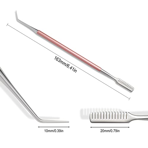 Fvion 2 Pcs Eyelash Lift Tool - Stainless Steel Eyelash Separator Tool For Eyelash Eyebrow Perming Tinting, Metal Lash Lift Rods
