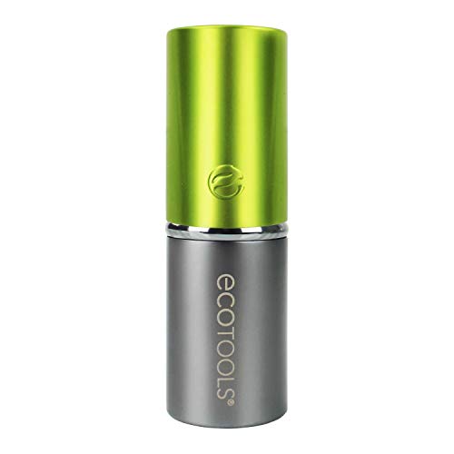 EcoTools Travel Kabuki Makeup Brush for Foundation, Blush, Bronzer, and Powder, Retractable, Green, Aluminum, Travel Friendly an