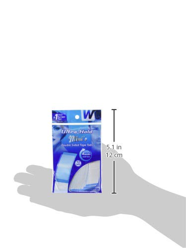 Ultra Hold Mini Tabs - Durable Double Sided Hair Wig Tape - Long Lasting Water & Heat Resistant - 72 Tabs Per Pack