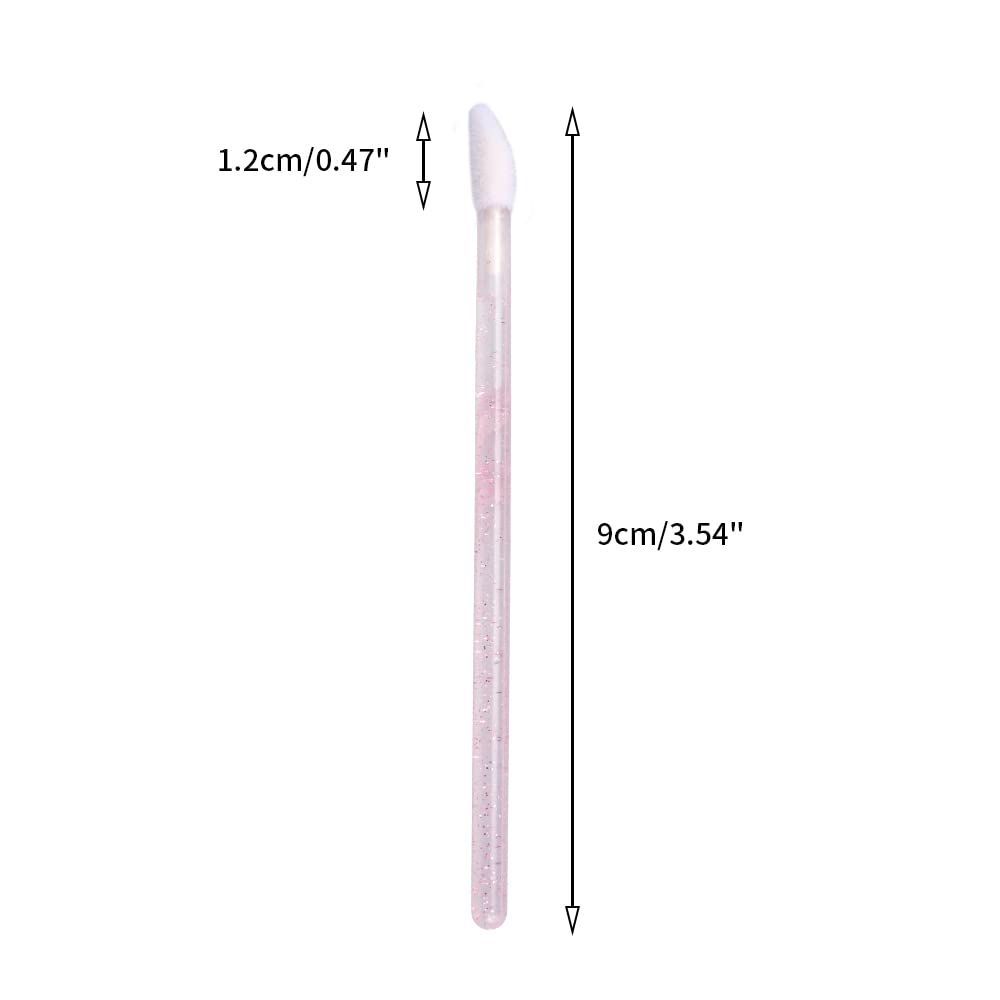 G2Plus 300Pcs Lip Brushes, Crystal Disposable Lip Brushes, Glitter Lip Gloss Applicators, Lipstick Gloss Wands Applicator Makeup