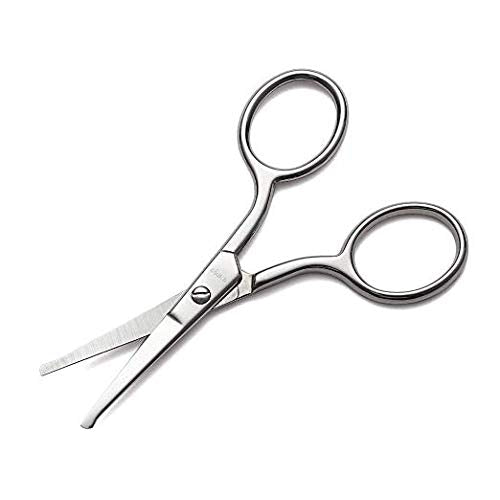 Livingo Premium Manicure Rounded Tip Scissors Multi-Purpose Stainless Steel Cuticle Pedicure Beauty Grooming Kit For Nail, Eyebr