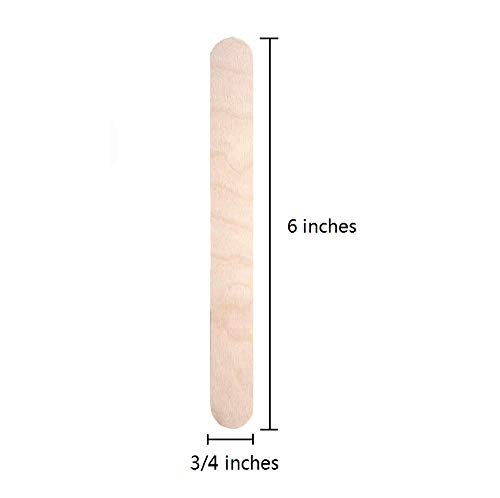 Wax Sticks Large Wood Waxing Jumbo Sticks Body Hair Removal Craft Sticks Applicator Spatula,100 Pieces