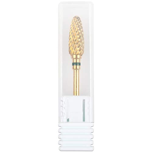 Pana 3/32 '' Safety Bit Nail Carbide Bit - For Electric Dremel Drill Machine (Coarse, Flame -Gold)