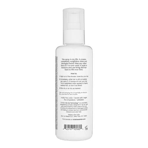 Kristin Ess Hair Weightless Shine Leave-In Conditioner Spray For Dry Damaged Hair, Detangler Spray, Softening + Strengthening, M