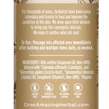 Ora'S Amazing Herbal Calendula Oil, Licorice Root Oil, Natural Eczema Oil, Facial Cleansing Oil, Non-Gmo Grapeseed, Organic Jojo