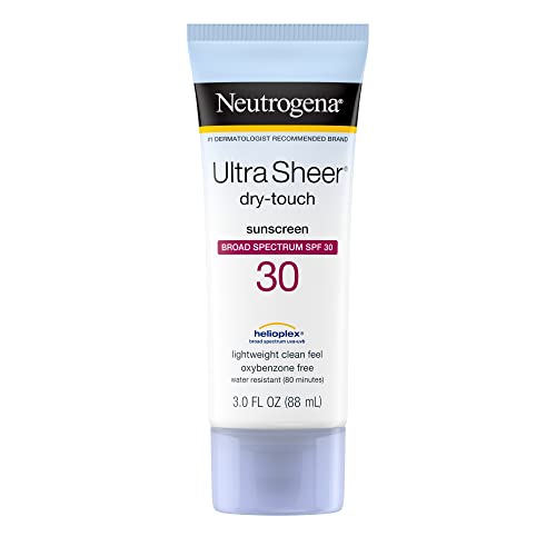 Neutrogena Ultra Sheer Dry-Touch Sunscreen Lotion, Broad Spectrum Spf 30 Uva/Uvb Protection, Oxybenzone-Free, Light, Water Resis