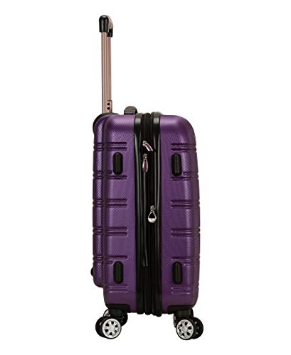 Rockland Melbourne Hardside Expandable Spinner Wheel Luggage, Purple, Carry-On 20 Inches