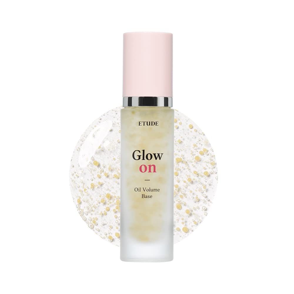 ETUDE Glow On Base Oil Volume 30ml (21AD)| All-in-One Makeup Oil Volume Glowing Base with a Long-Lasting Effect and Dewy Finish 