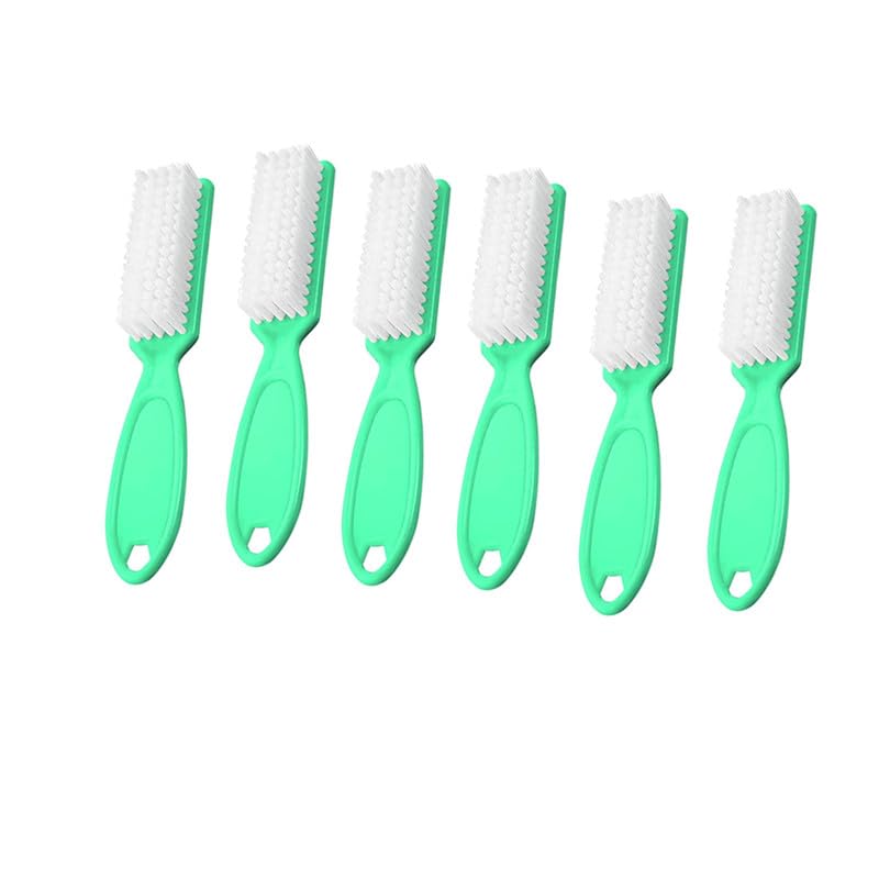 SQULIGT 6Pcs Nail Brush for Cleaning Fingernails, Handle Grip Cleaning Brush for Nail and Toenail, Nail Dust Brush Manicure Pedi