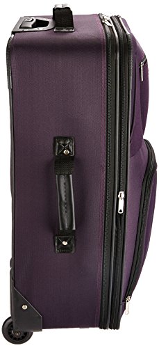 Rockland Journey Softside Upright Luggage Set, Expandable, Purple, 4-Piece (14192428)