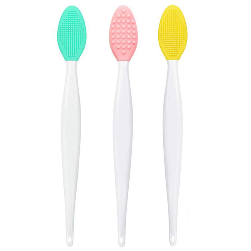 Silicone Lip Brush Tool Lip Brush for Smoother and Fuller Lip Appearance (3 pcs, Mix)