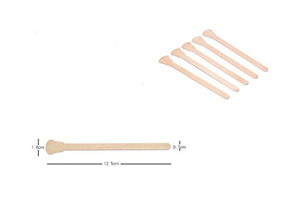 100 Pcs Large All Natural Wax Applicator Sticks Eyebrow Nose Hair Removal Ice Cream And Mask Sticks Applicator