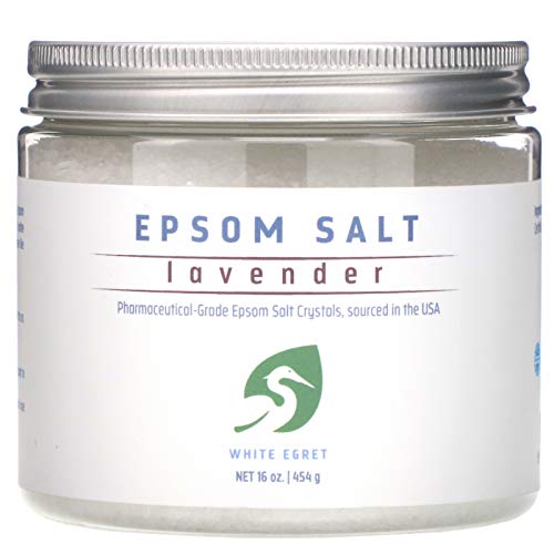 White Egret Epsom Salt, Lavender, 0.21 Pound