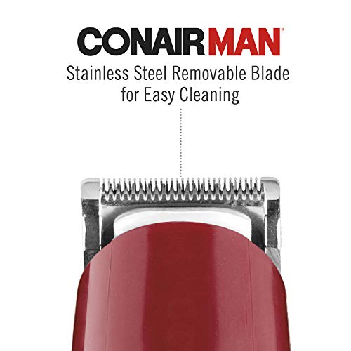 ConairMAN Beard Trimmer for Men Includes Nose and Ear Hair Trimmer and 5-Position Comb Attachment, 4 piece Men's Grooming Kit, C