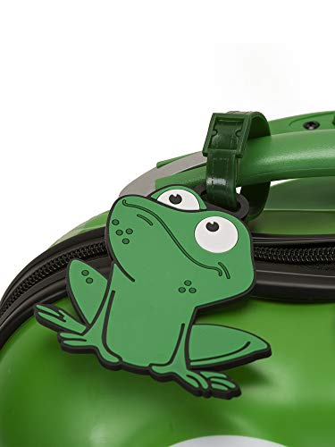 Rockland Jr. Kids' My First Hardside Spinner Luggage, Expandable, Frog, Carry-On 19-Inch