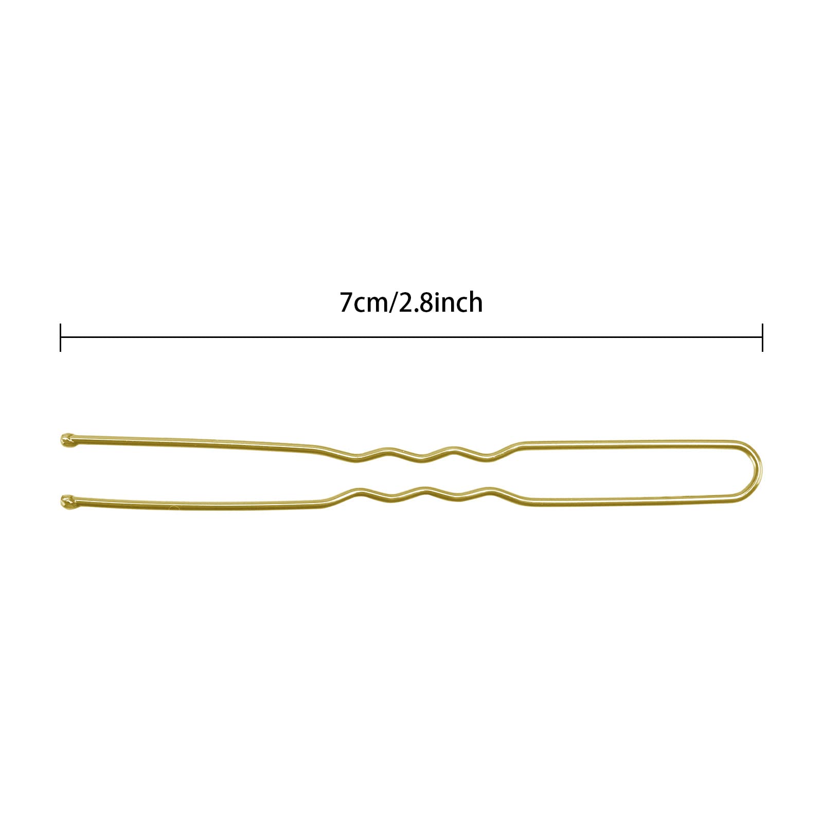 Tbestmax 300 Hair Bun Bobby Pins U Shaped Pin With Box Hair Grips To Clip Ballet Hair Net For Women 7 Cm/2.8 Inch Gold