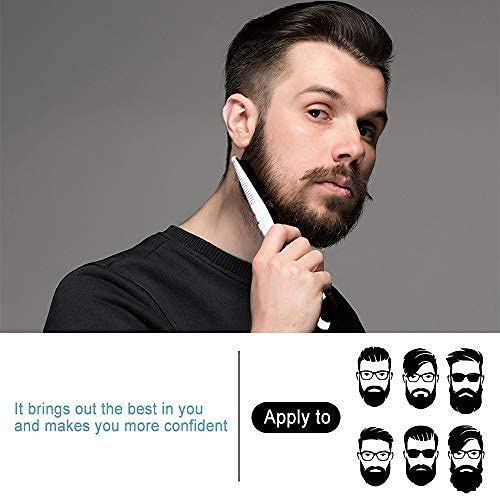 Beard Straightener Comb for Men,Hair Hot Comb,Quick Electric Heated Beard Brush Styler,Travel Portable Styling Comb Beard Iron,