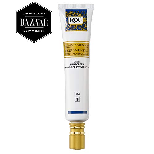 Roc Retinol Correxion Deep Wrinkle Daily Face Moisturizer With Sunscreen Spf 30, Skin Care Treatment For Fine Lines, Dark Spots,