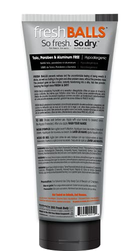 Fresh Body Fb - Fresh Balls Lotion, 34 Fl Oz (3 Pack)  Anti-Chafing Mens Soothing Cream To Powder Balls Deodorant And Hygiene Fo