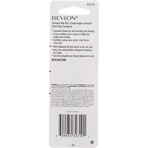 Revlon Compact Nail Clipper -- 6 Per Case