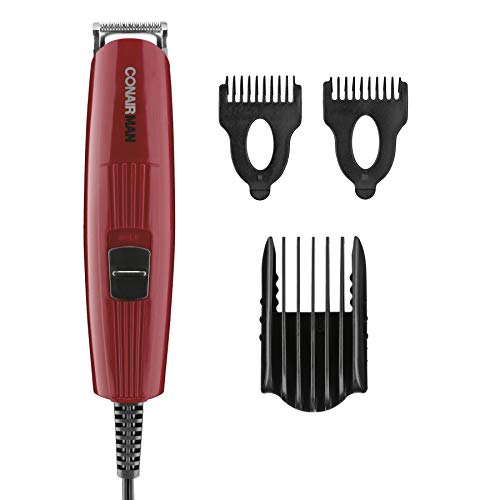 ConairMAN Beard Trimmer for Men Includes Nose and Ear Hair Trimmer and 5-Position Comb Attachment, 4 piece Men's Grooming Kit, C