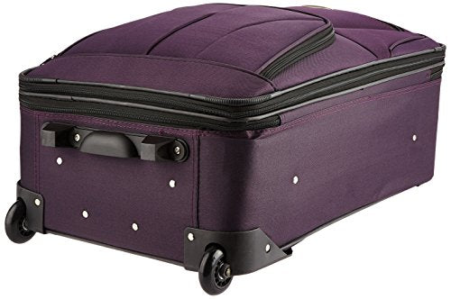 Rockland Journey Softside Upright Luggage Set, Expandable, Purple, 4-Piece (14192428)