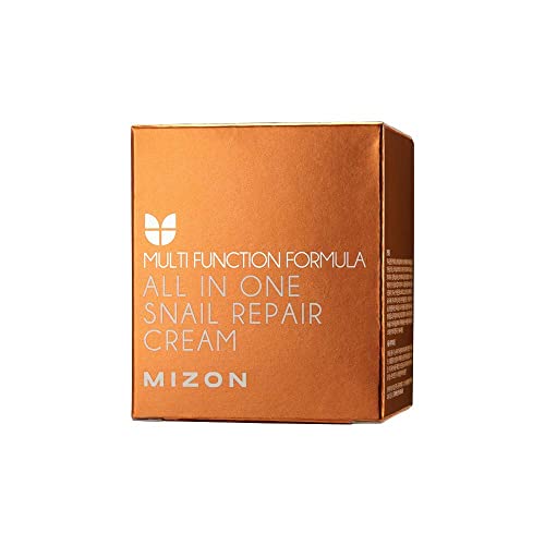 Mizon All In One Snail Repair Cream, Face Moisturizer With Snail Mucin Extract, Recovery Cream, Korean Skincare, Wrinkle & Blemi