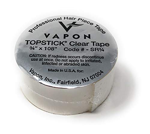 Vapon Topstick Clear Double Sided Medical Grade Adhesive Tape Roll 3/4'' X 108''