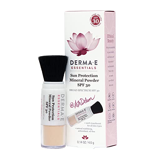 Derma E Sun Protection Mineral Powder Spf 30     All Natural Matte Face Powder Sunscreen     Non-Nano Zinc Oxide Powder Mineral