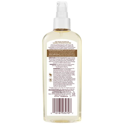 Palmers Coconut Oil Formula Body Oil, Body Moisturizer With Green Coffee Extract, Bath Oil For Dry Skin, 51 Ounces