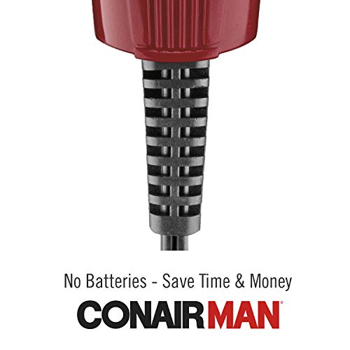 ConairMAN Beard Trimmer for Men Includes Nose and Ear Hair Trimmer and 5-Position Comb Attachment, 4 piece Men's Grooming Kit, C