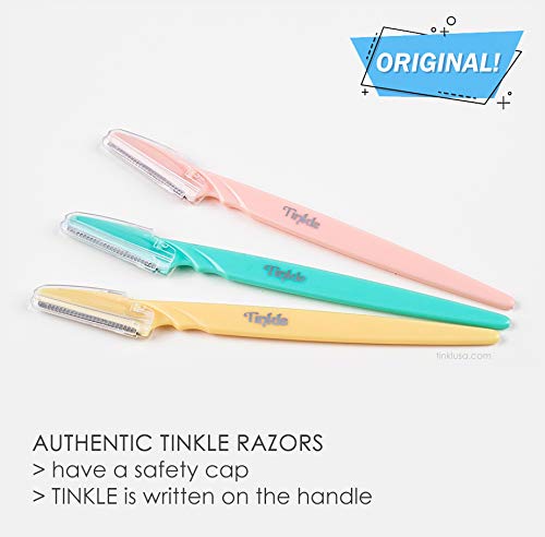 Dorco Tinkle Eyebrow Razors | 15-Pack (5 Packs Of 3) | Eyebrow Trimmer & Dermaplaning Tool | Safe & Easy Facial Hair Removal | S