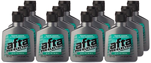 Afta Pre-Electric Shave Lotion With Skin Conditioners Original 3 Oz (6 Pack)