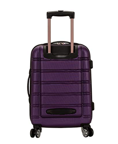 Rockland Melbourne Hardside Expandable Spinner Wheel Luggage, Purple, Carry-On 20 Inches