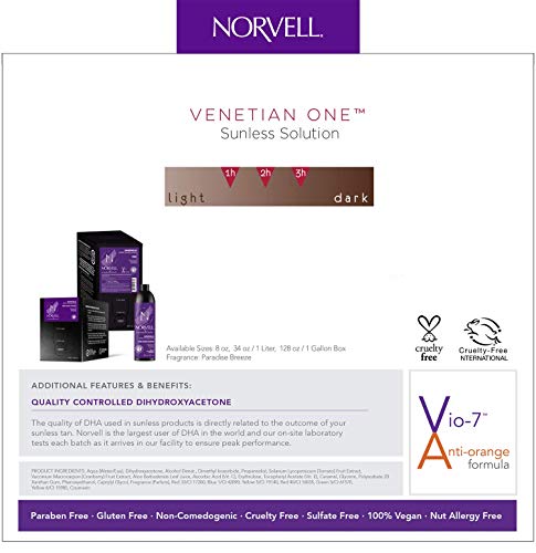 Norvell Premium Sunless Tanning Solution - Venetian One, 1 Liter