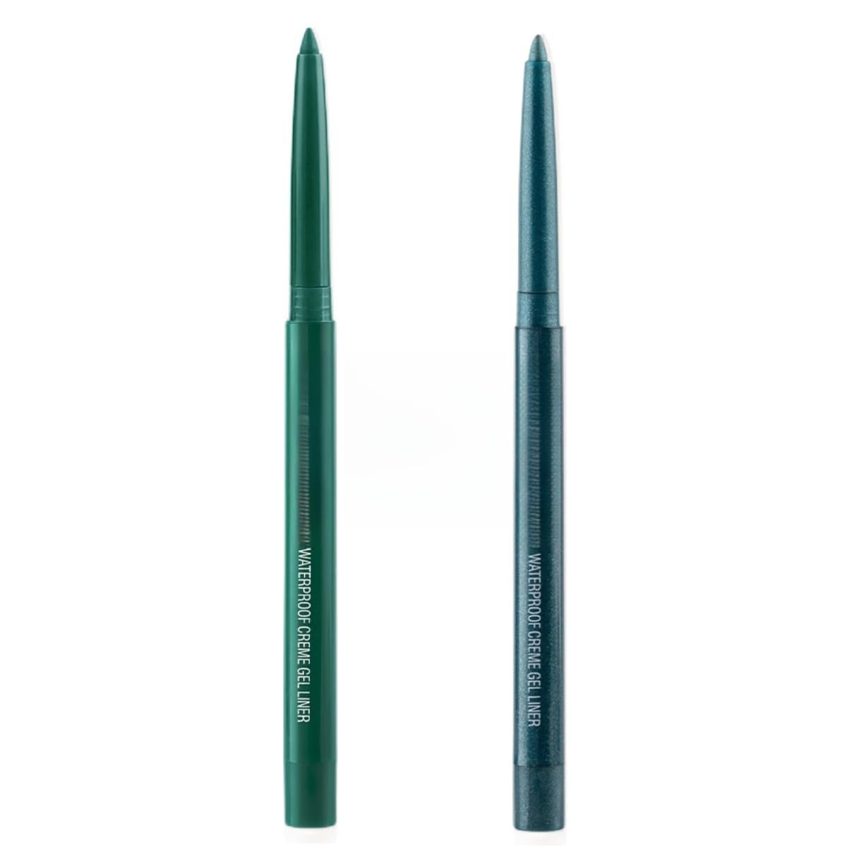 ONarisae eyeliner pencil retractable eyeliner creamy pigmented smudge proof eye liner pen Green & Shimmer Green