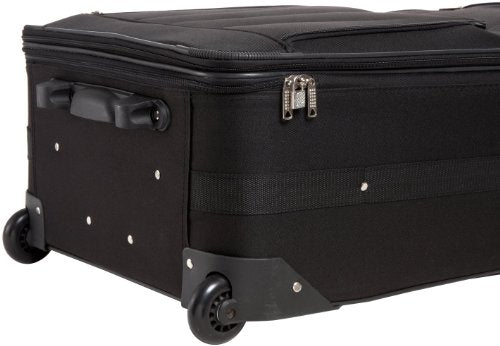 Rockland Journey Softside Upright Luggage Set, Black, 4-Piece (14/19/24/28)