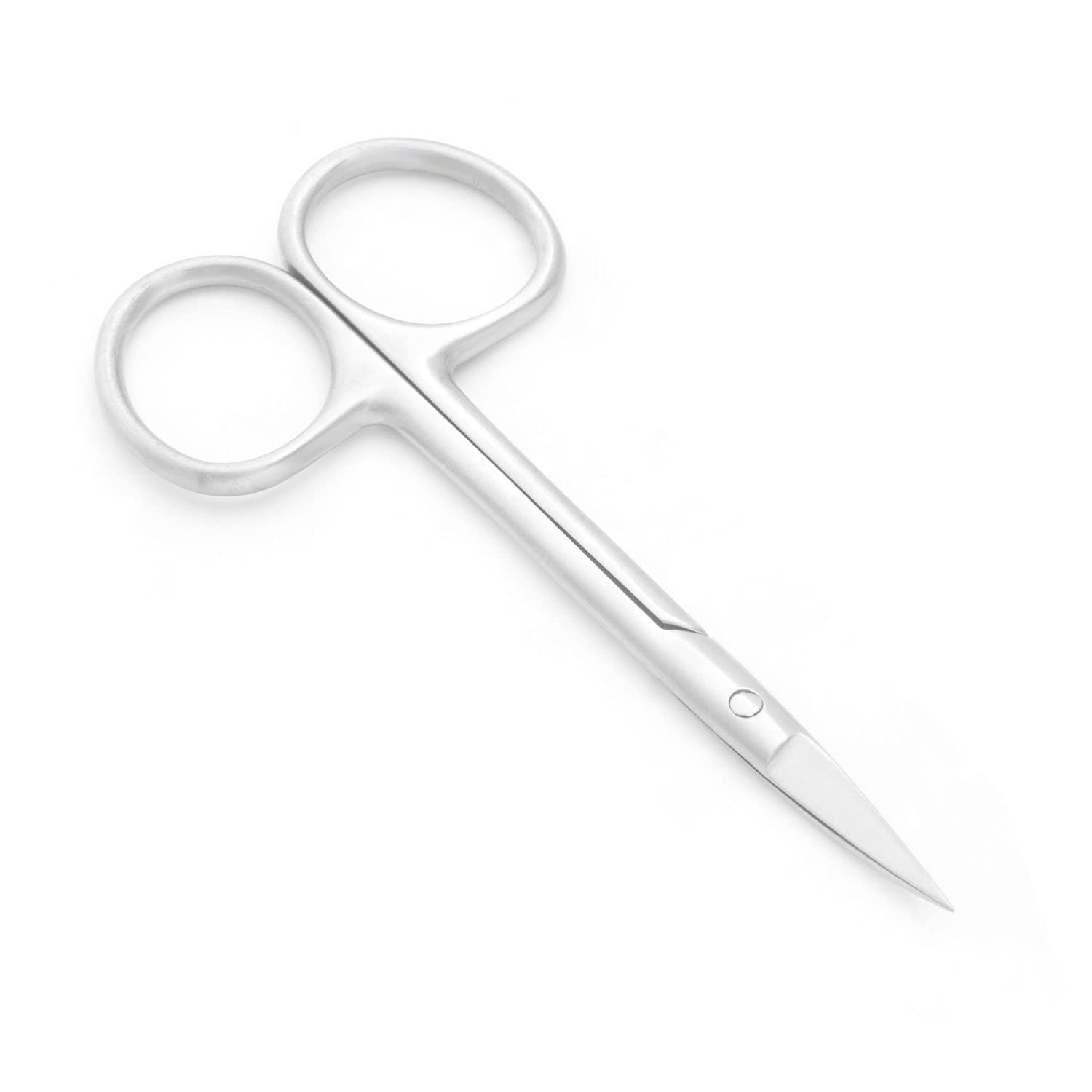 Motanar Cuticle Nail Scissors - Stainless Steel Precision Manicure Scissor - Extra Pointed Straight Curved Fingernail Scissor (C